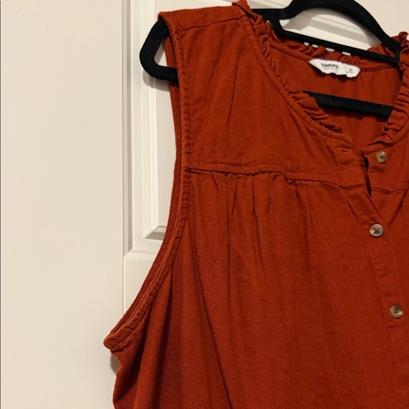 Sonoma Sleeveless Terracotta Blouse - Picture 4 of 7